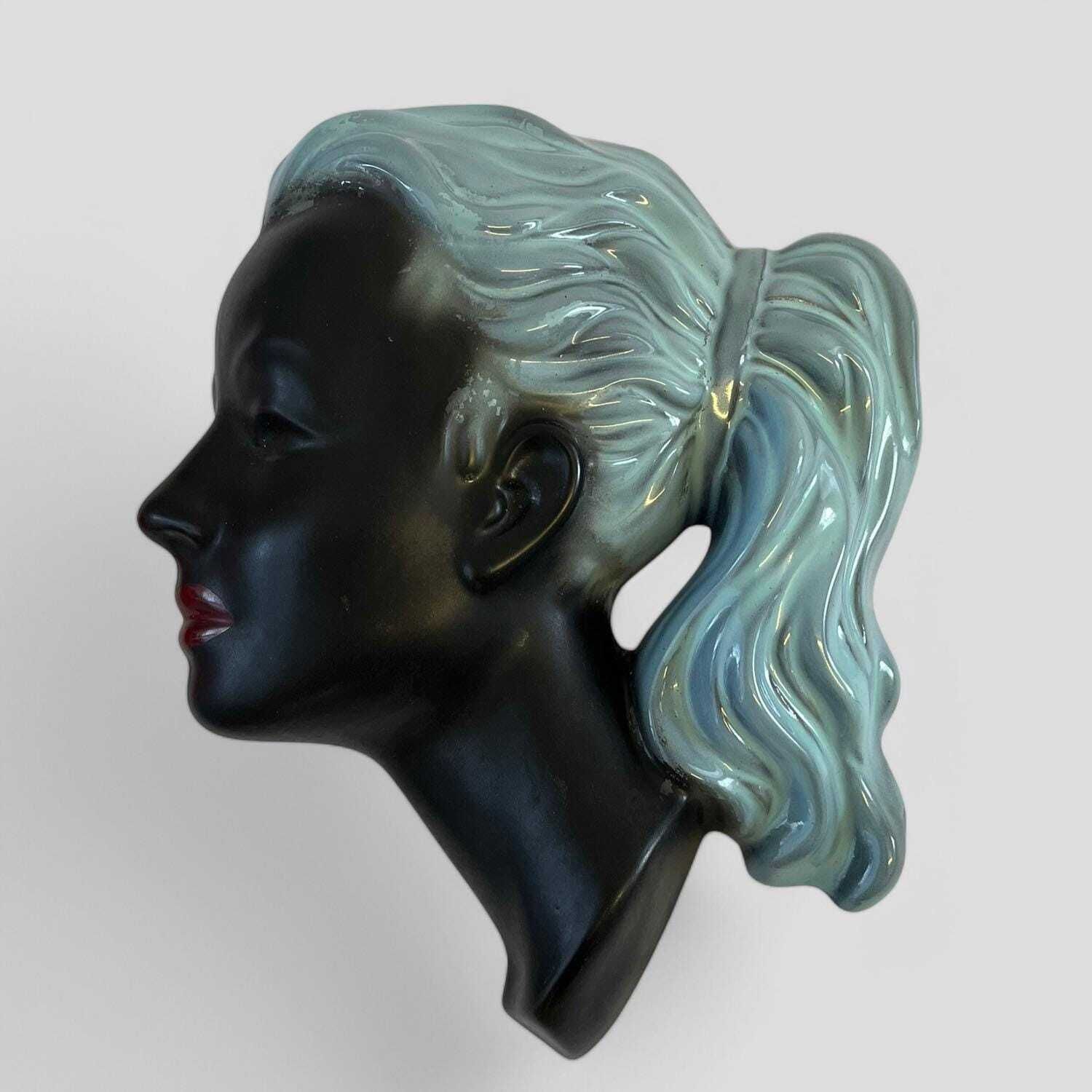 Mid Century Ceramic Decorative Wall Mask By Albert Strunz For Cortendorf Germany