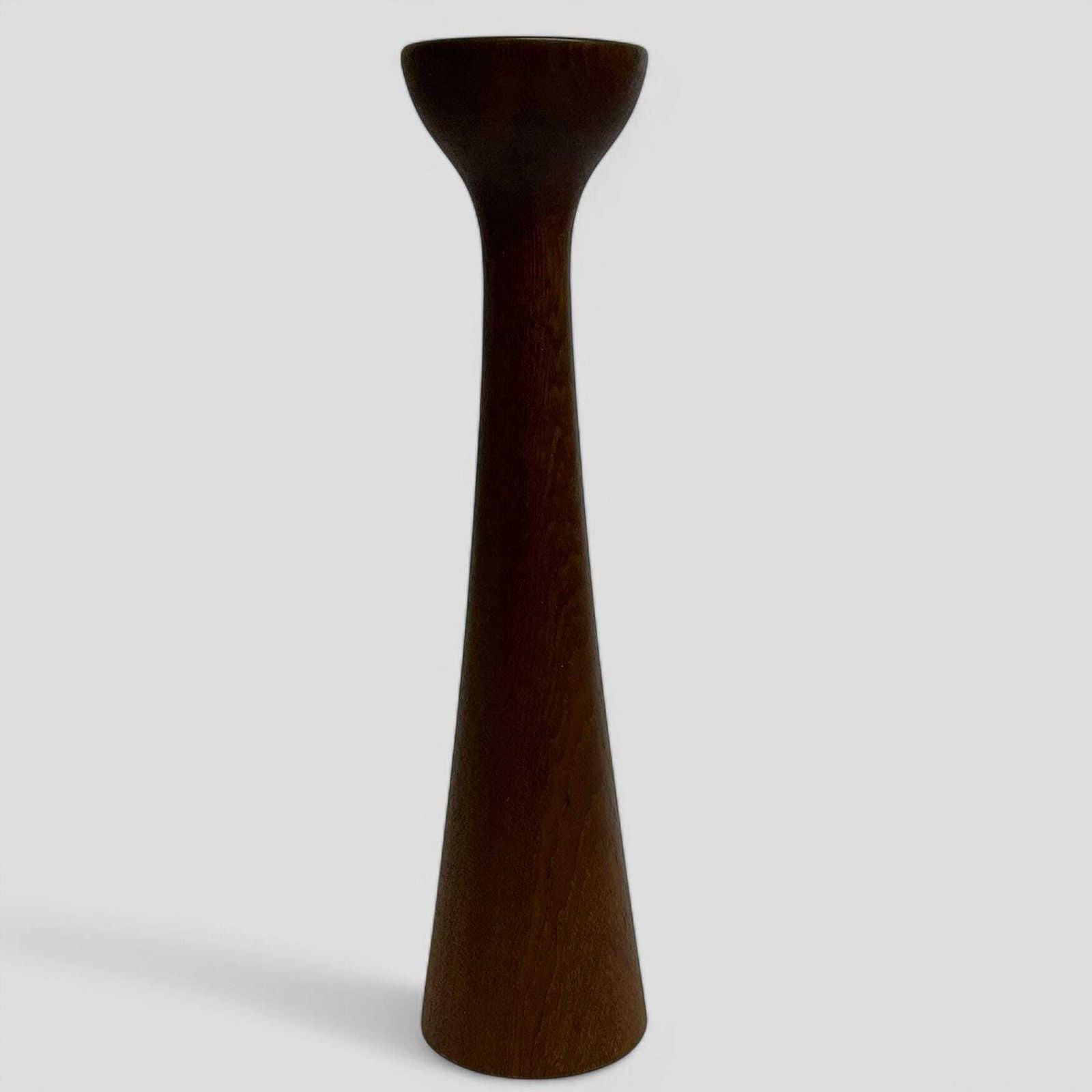 Mid Century Danish Teak Candlestick / Candle Holder By H&F Denmark photo furniture