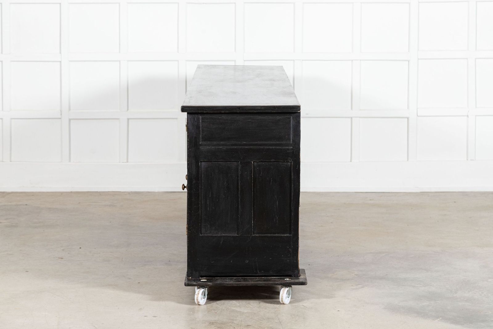 photo furniture Monumental 19thc English Ebonised Pine Dresser Base