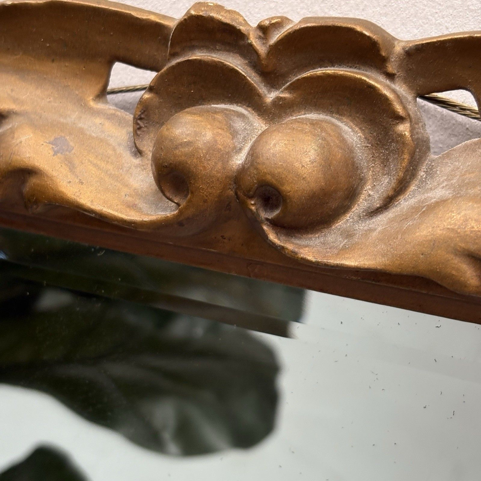 photo for sale A Bevelled Plate Wall Mirror In A Pierced Carved & Gilt Painted Roccoco Frame