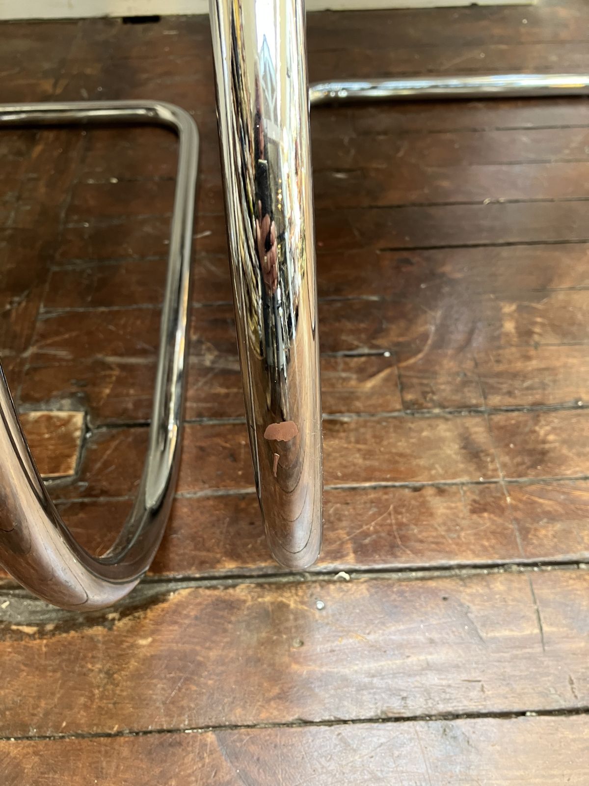 Set Of 4 Modernist Chrome And Wicker Cantilever Chairs photo 535.0