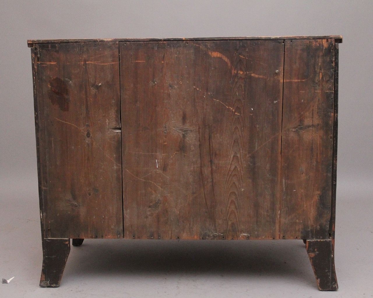 19th Century Mahogany Bowfront Chest photo vintage