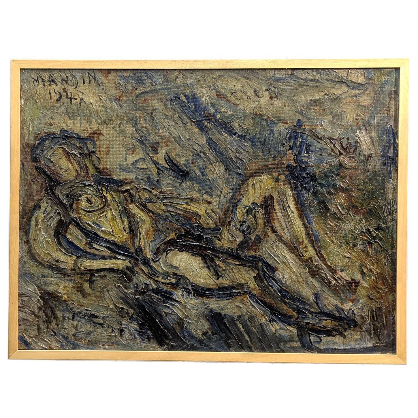 Richard Mandin, Reclining Nude In A Landscape, 1954