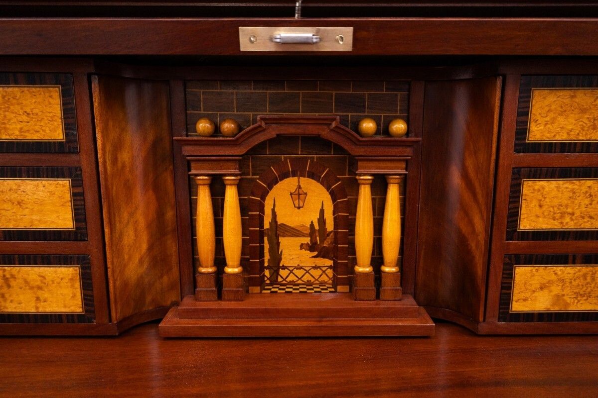 photo furniture Antique Bureau With Storage Compartments, Northern Europe, Ca. 1880. After Renovation.