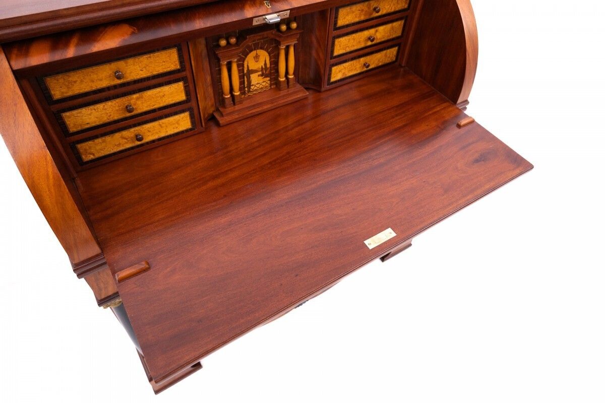 photo vintage Antique Bureau With Storage Compartments, Northern Europe, Ca. 1880. After Renovation.
