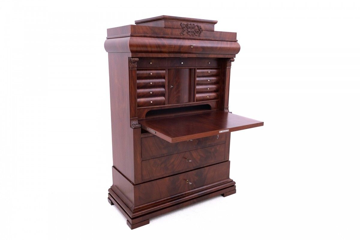 Antique Secretary From Around 1880, Northern Europe. After Renovation.