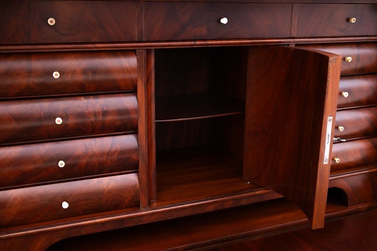 Antique Secretary From Around 1880, Northern Europe. After Renovation. photo vintage