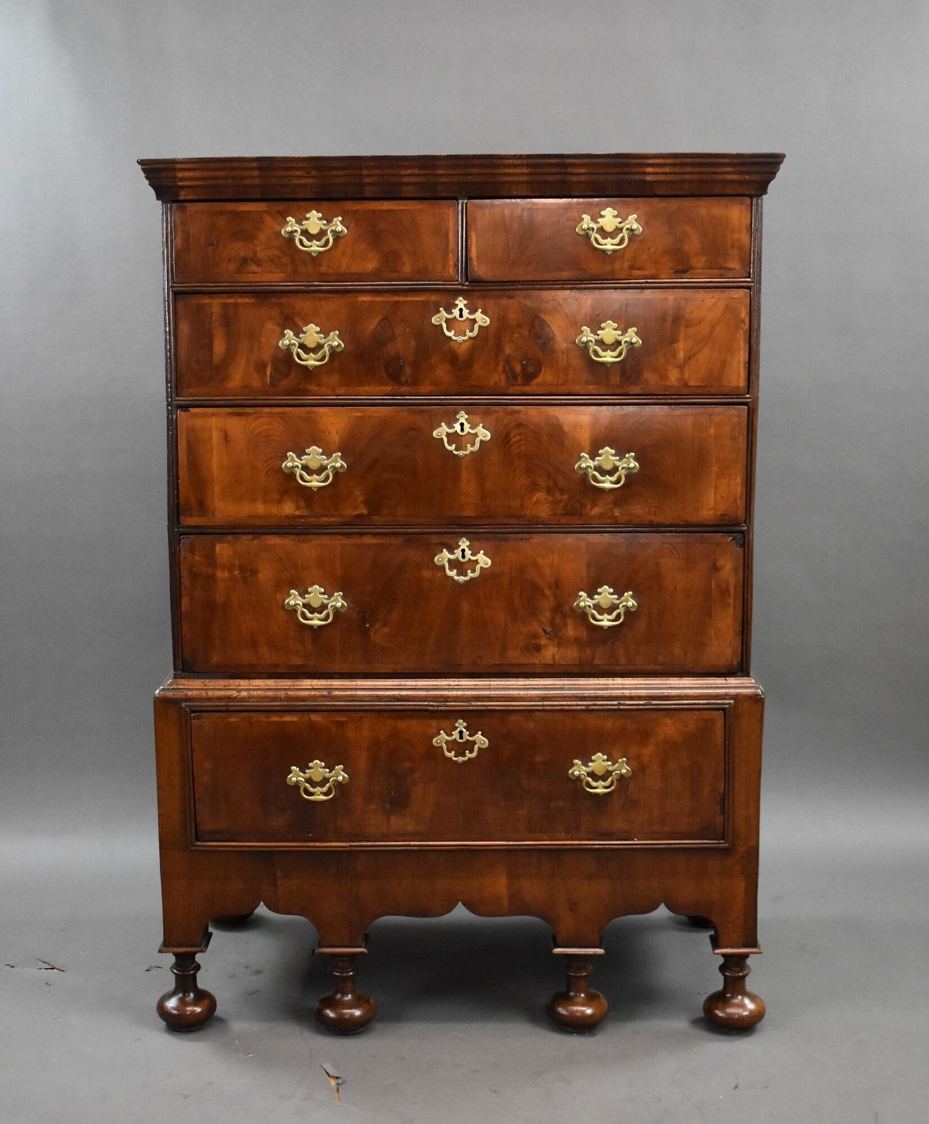 18th Century Walnut Chest On Stand