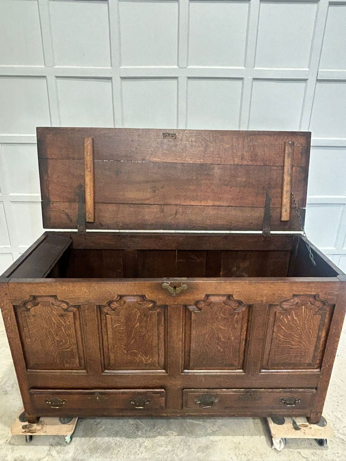 Georgian 18th Century Oak Coffer/Drawer X2 English. photo furniture