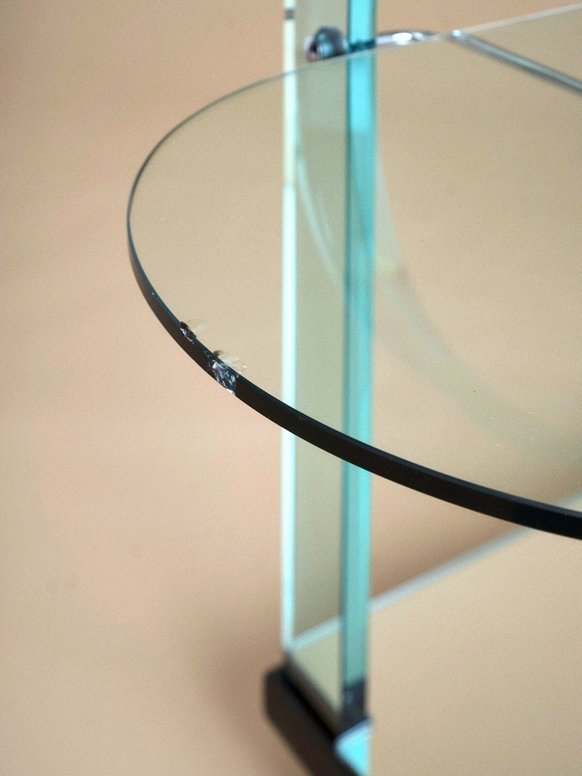 photo furniture 1980's Italian Mirrored Glass Postmodern Cocktail Bar Trolley Cart By Fiam