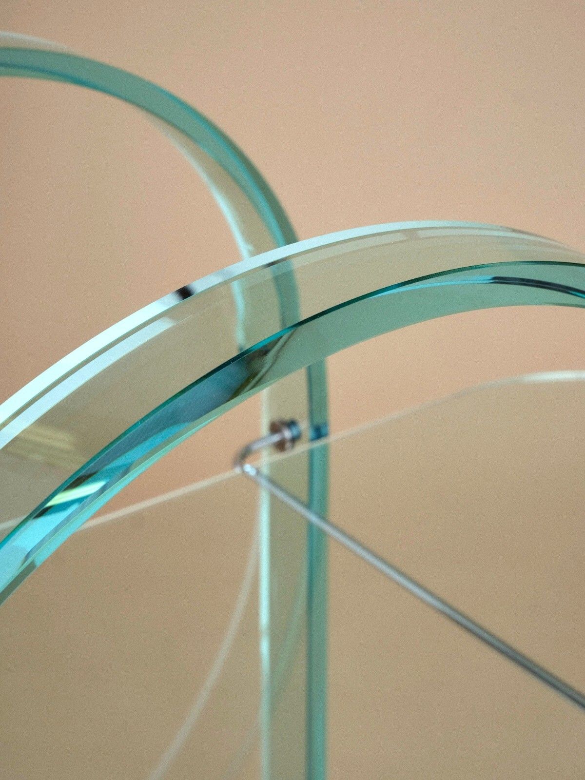 Furniture 1980's Italian Mirrored Glass Postmodern Cocktail Bar Trolley Cart By Fiam photo