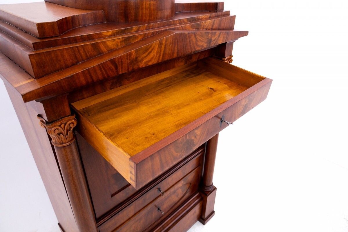 4259.0 Biedermeier Secretary, Western Europe, Around 1840. After Renovation. photo