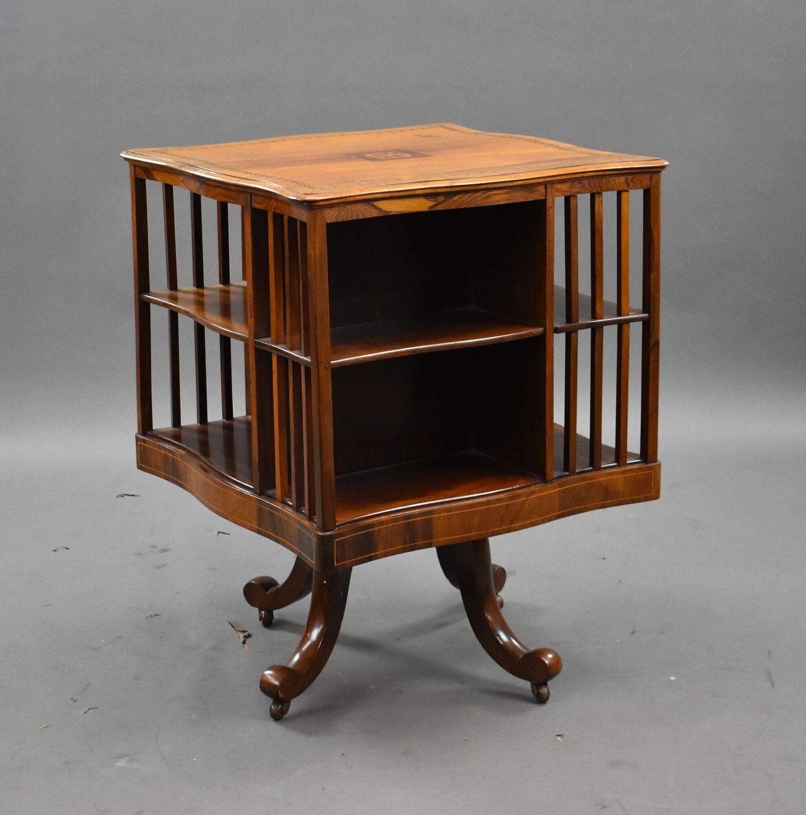 Edwardian Mahogany Revolving Bookstand