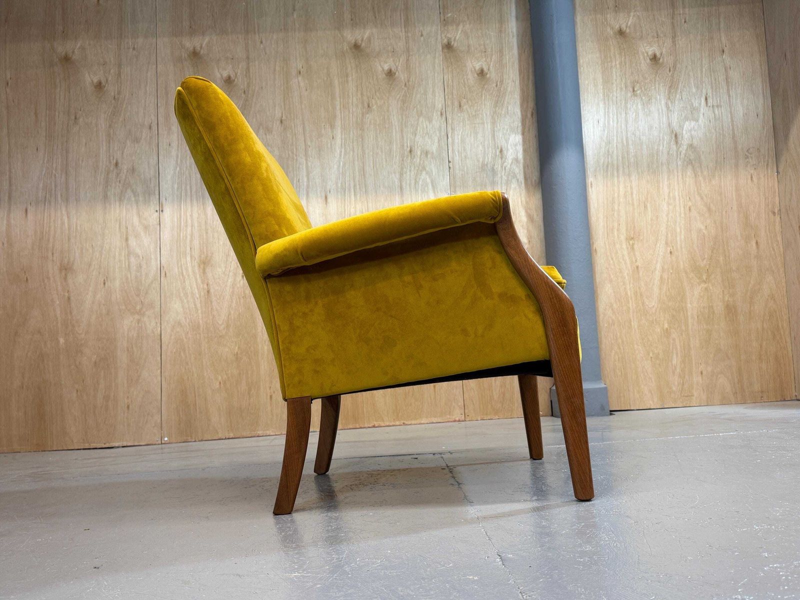 Parker Knoll Beautiful Froxfield Armchair In Mustard Velvet Fabric.. Fully Refurbished & Restored.. photo 599.0