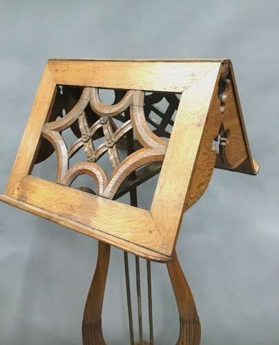 Impressive Mid C19th Unusual Oak Duet Stand / Lectern photo vinterior