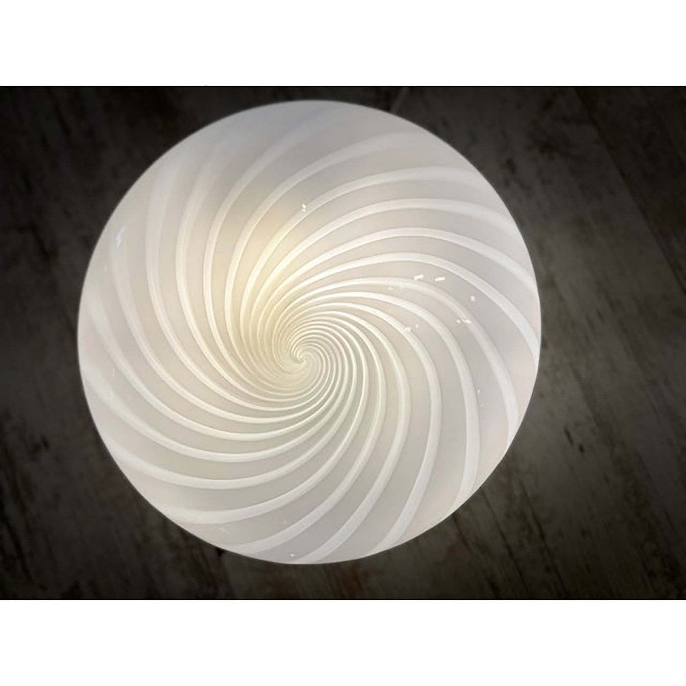 Contemporary Italian Milky White Swirls Murano Glass Flush Mount Or Wall Sconce photo 3200.0