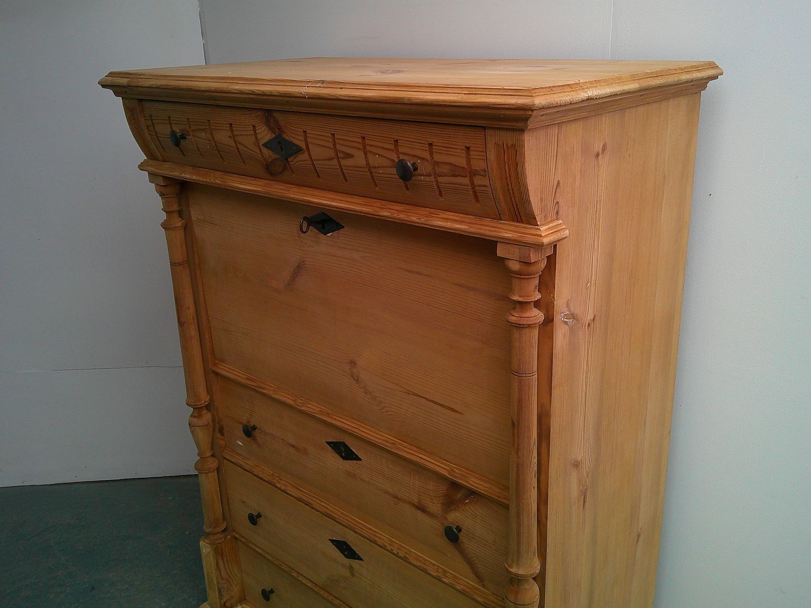 A Super Victorian Pine Ladies Make Up Chest Of Drawers To Wax / Paint photo vinterior
