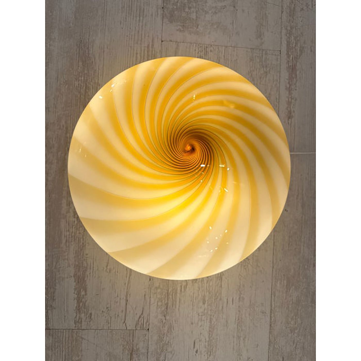 Italian Milky White And Green Swirls Murano Glass Flush Mount Or Wall Sconce photo for sale