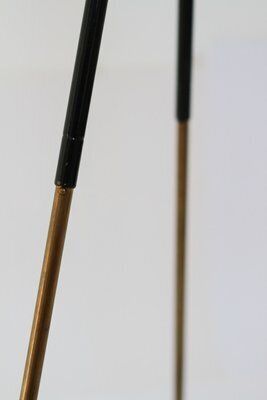 Vintage Tripod Lamp In Brass And Black Metal, 1960s photo 519.0