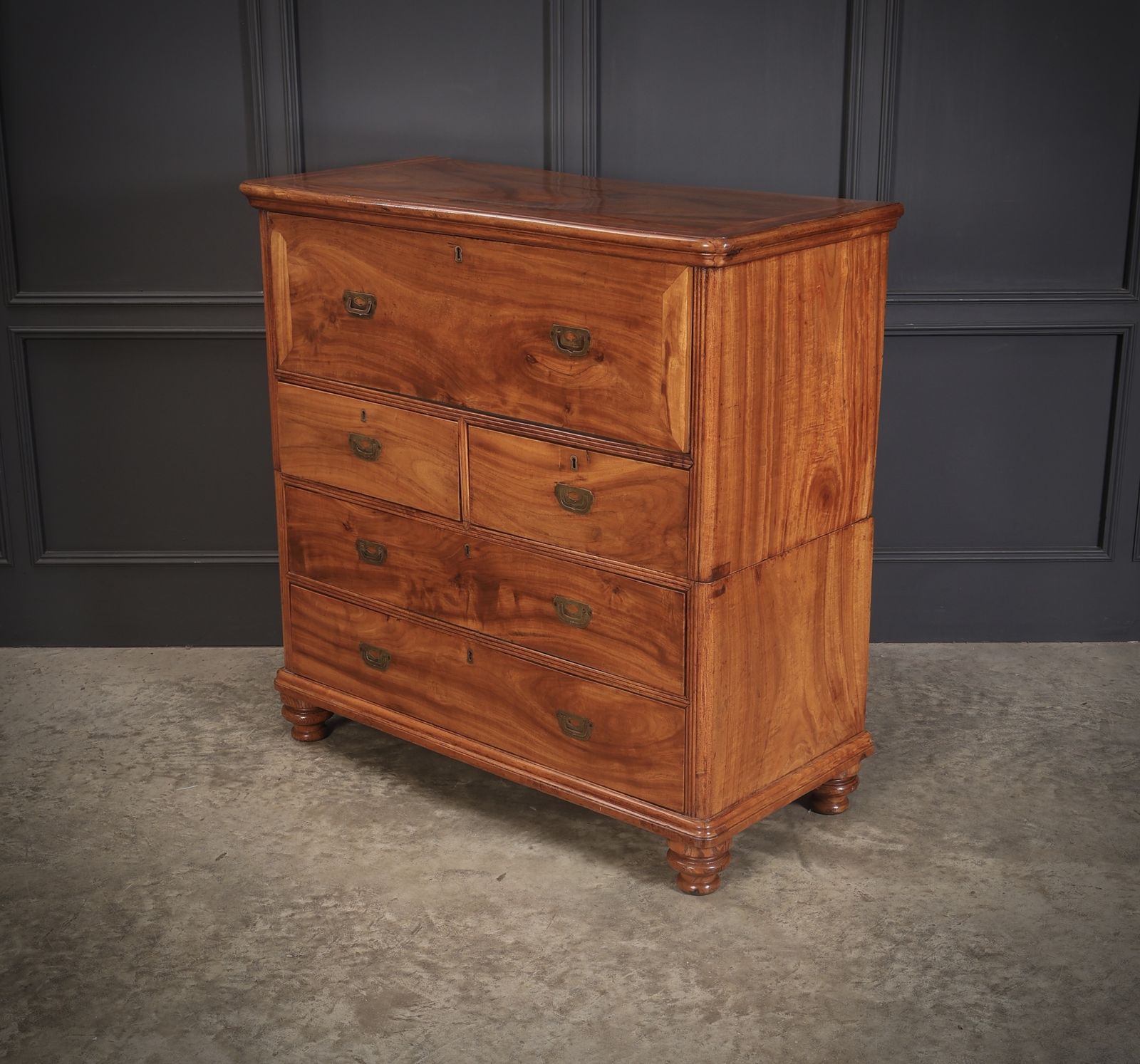 Camphor Wood Military Campaign Secretaire Chest photo Furniture