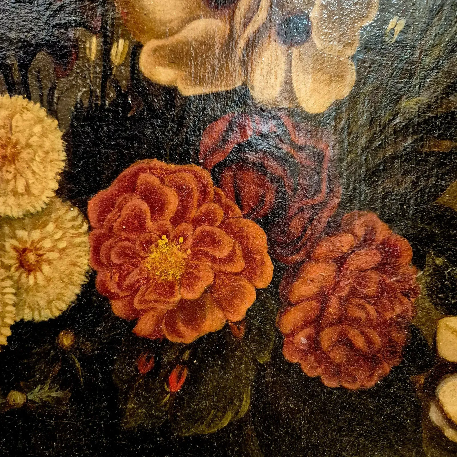 Still Life With Flowers, Signed Aurelia Riolso De Mortimer, Oil On Canvas, 1887 photo for sale