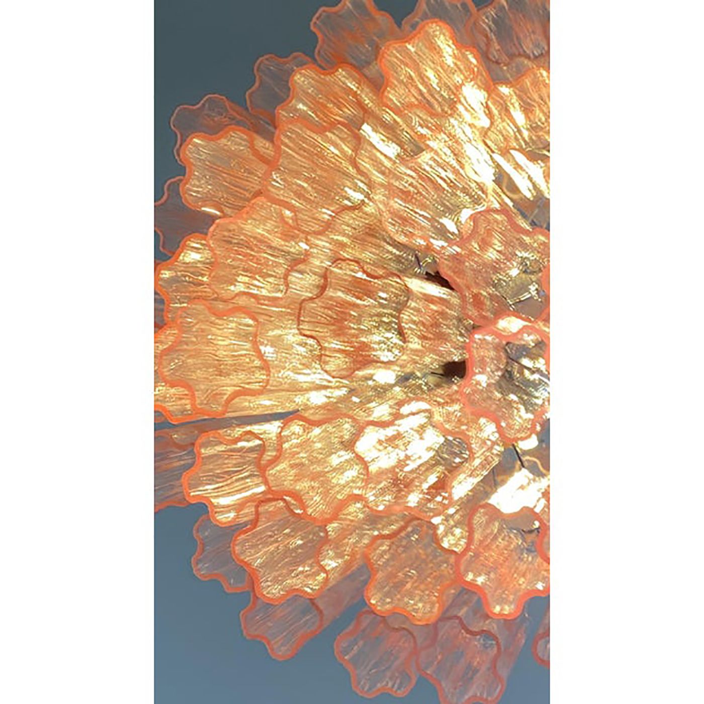 Contemporary Pink "Tronchi" Murano Glass Chandelier photo buy
