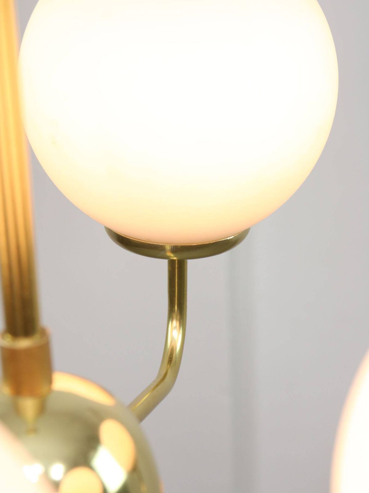 Mid Century Upward Sputnik Golden Chandelier, 60s photo 688.0