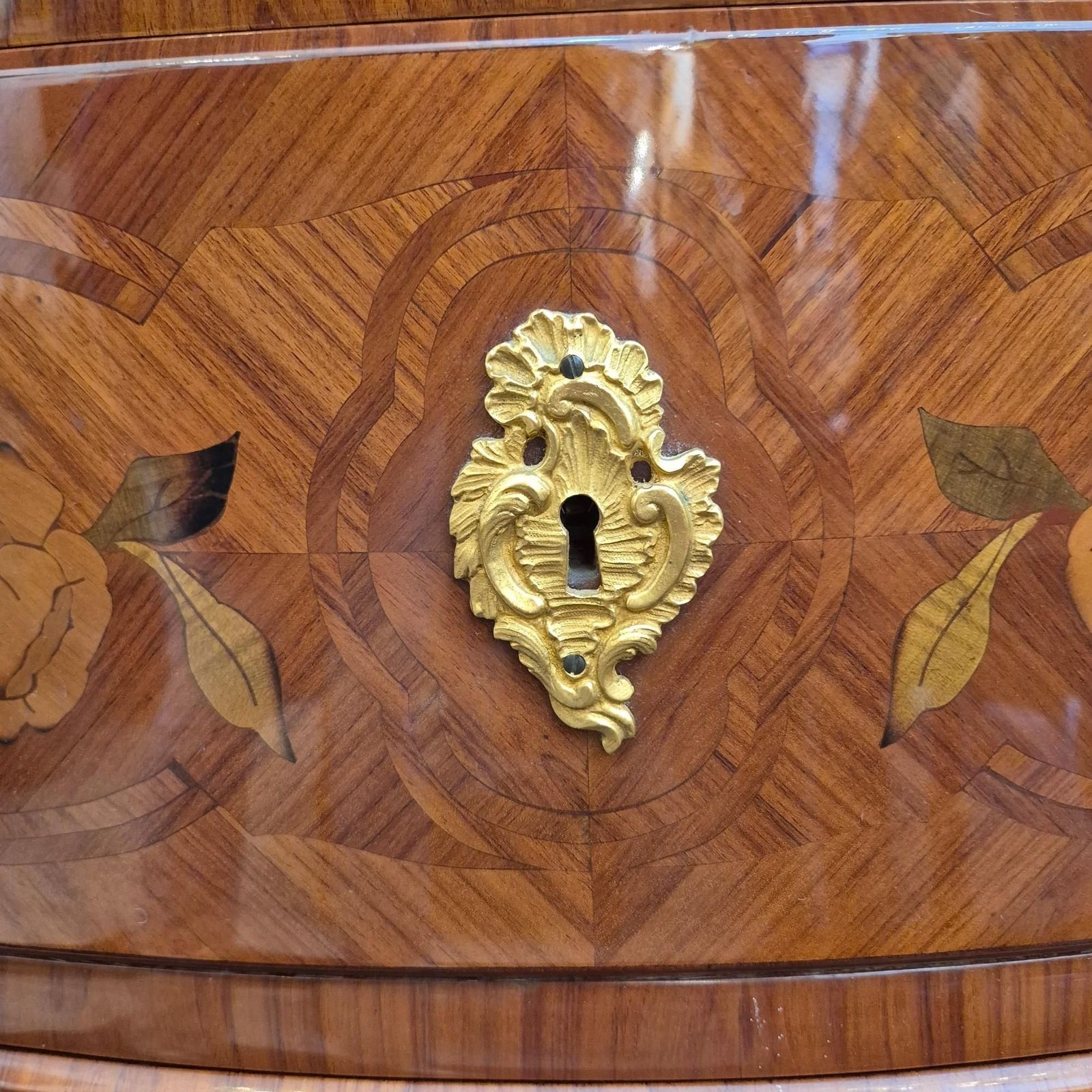 Louis XV Style Marquetry And Marble Chest Of Drawers, France, Early 20th Century photo Furniture