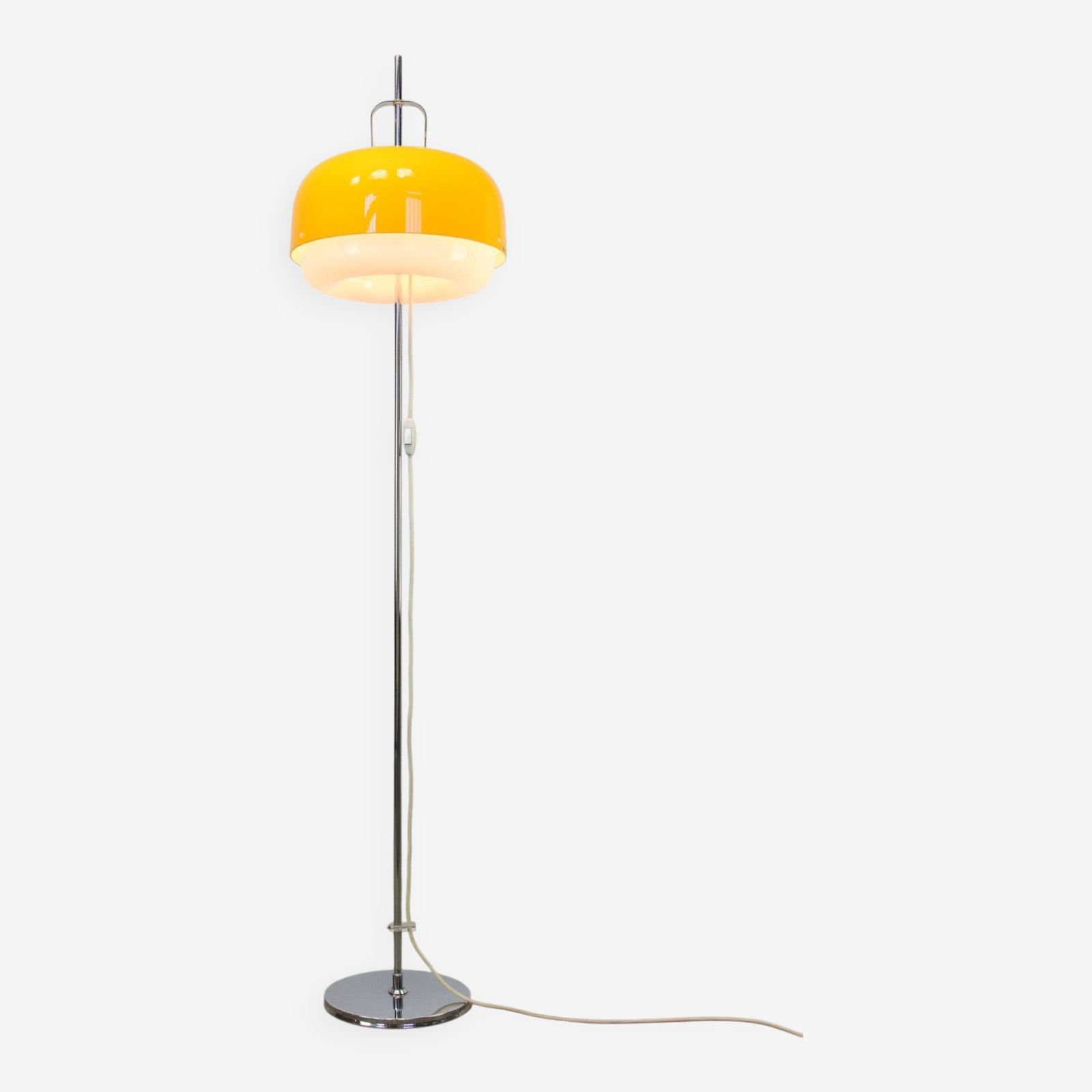 Space Age Yellow Medusa Floor Lamp By Luigi Massoni For Guzzini, 1970s