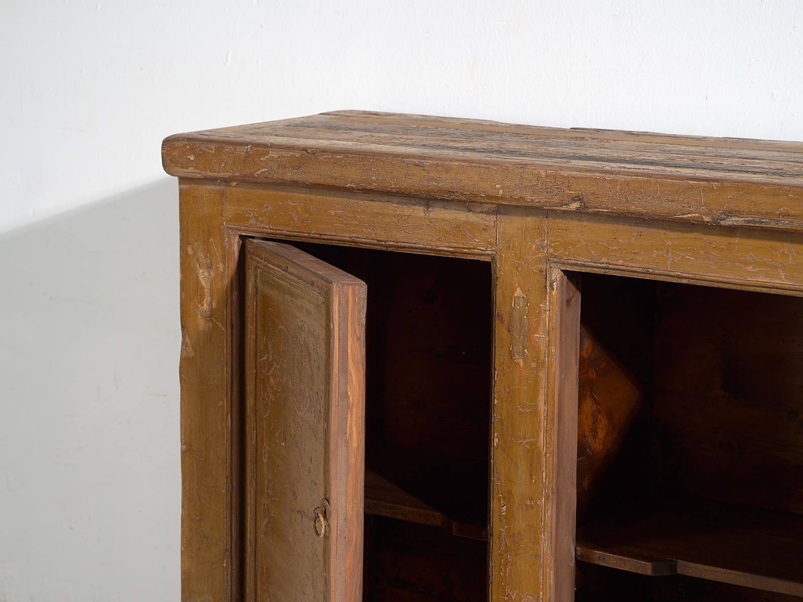 2049.0 Antique Cabinet With Ochre Patina (C.1900) #11 photo