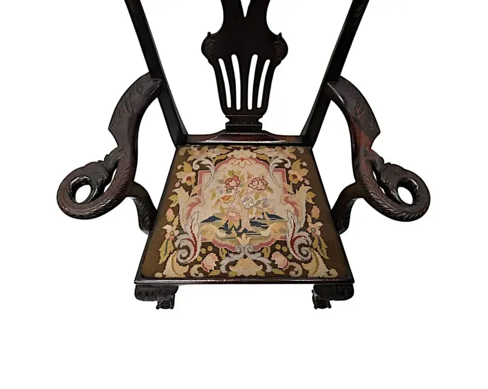 A Very Rare Irish 19th Century Armchair Attributed To 'Butlers' Of Dublin photo Furniture