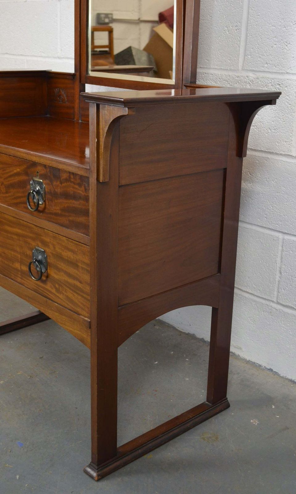 Furniture A Late 19th Century Art Nouveau Mahogany Dressing Table   Liberty & Co photo