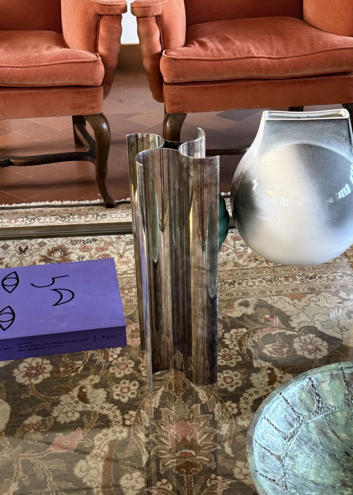 photo furniture Christian Dior, Silver Plated Solifleur Sculptural Vase, Dior France 1980s