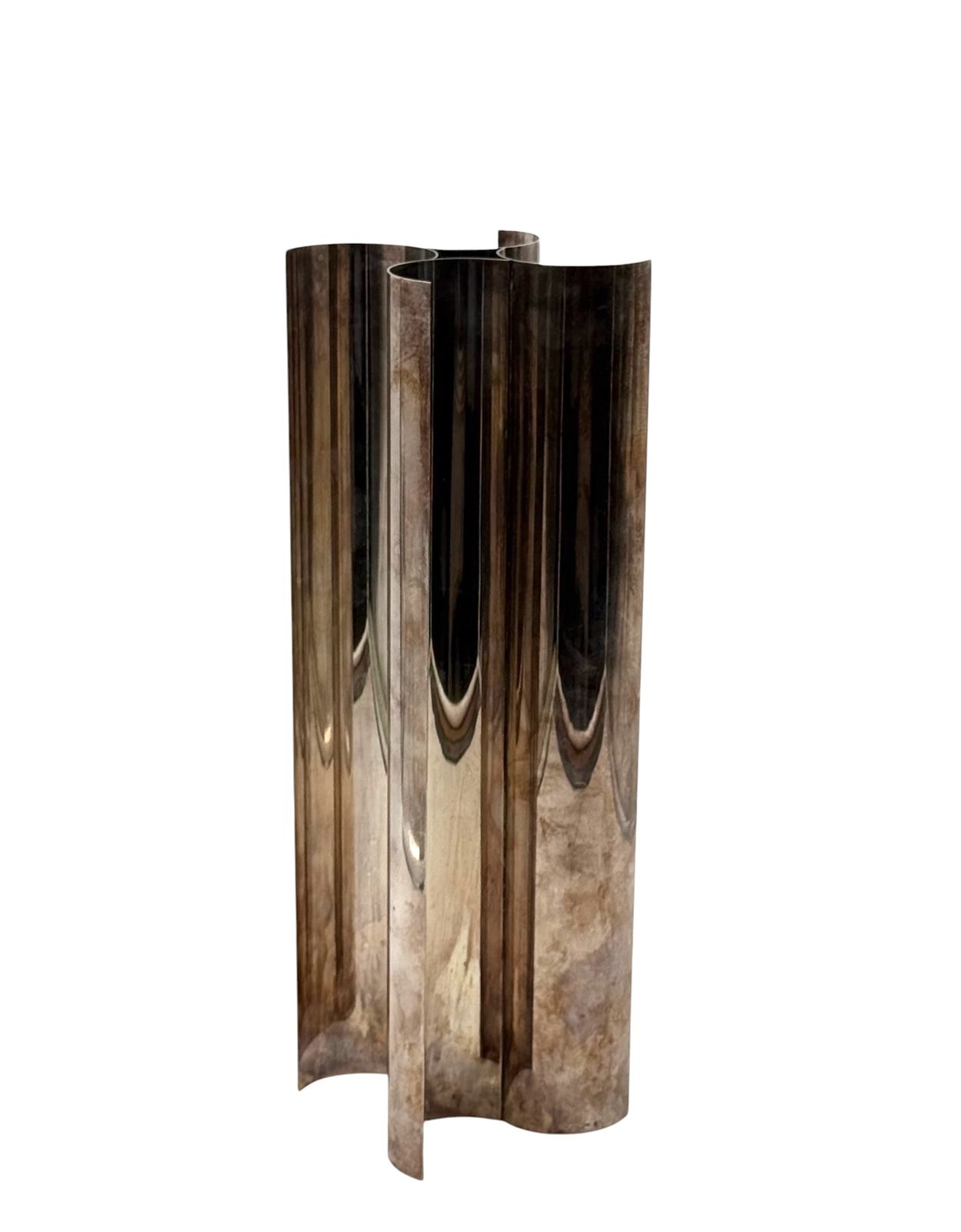 photo vinterior Christian Dior, Silver Plated Solifleur Sculptural Vase, Dior France 1980s