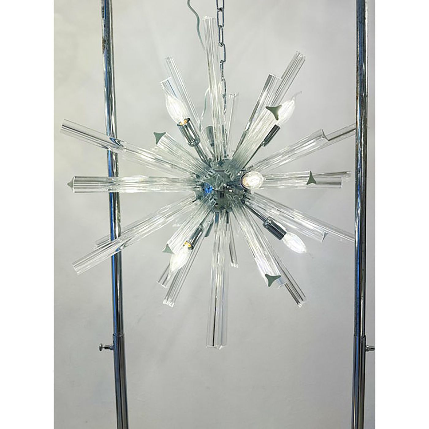 Sputnik “Triedro” Murano Glass Chandelier In Venini Style photo furniture