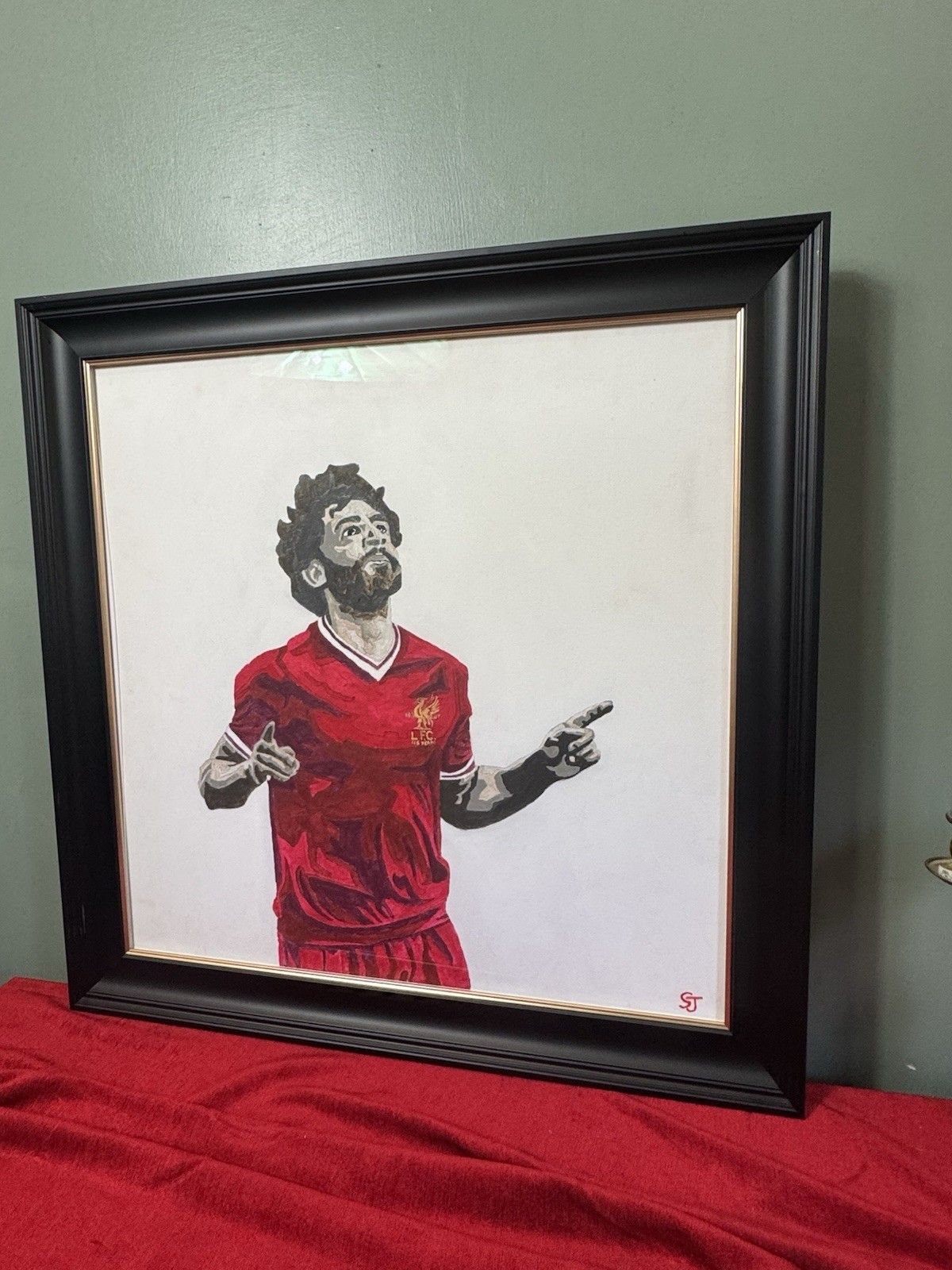 photo vinterior Professional Footballer Liverpool Fc Mohamed Salah Oil Painting