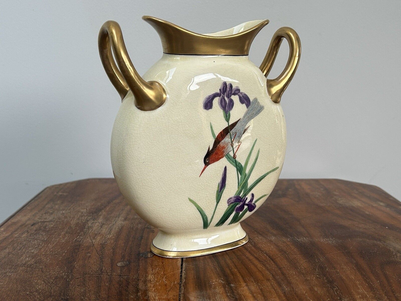 photo for sale Wedgwood Moonflask Style Twin Handle Vase Mid 19th Century Rare