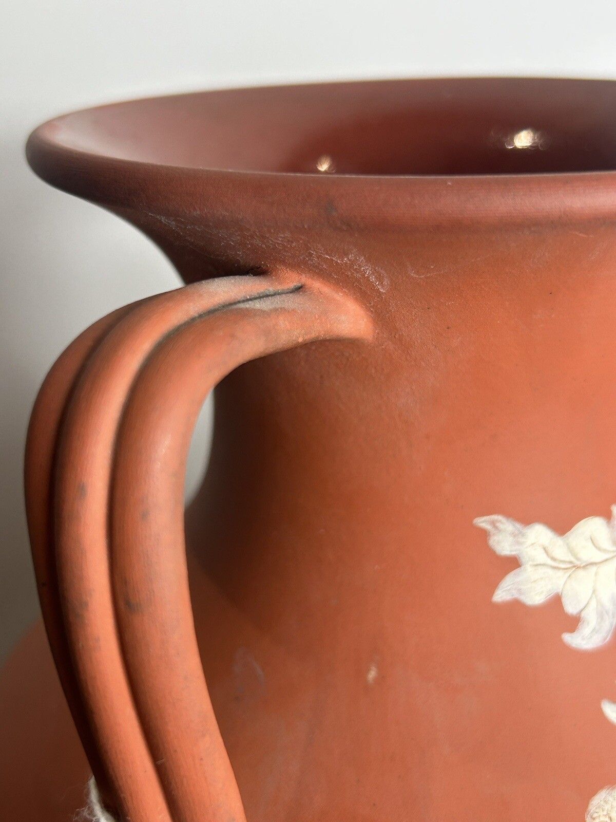 1199.0 Wedgwood Teracotta Portland Vase Painted Rosso Antico Encaustic Style photo