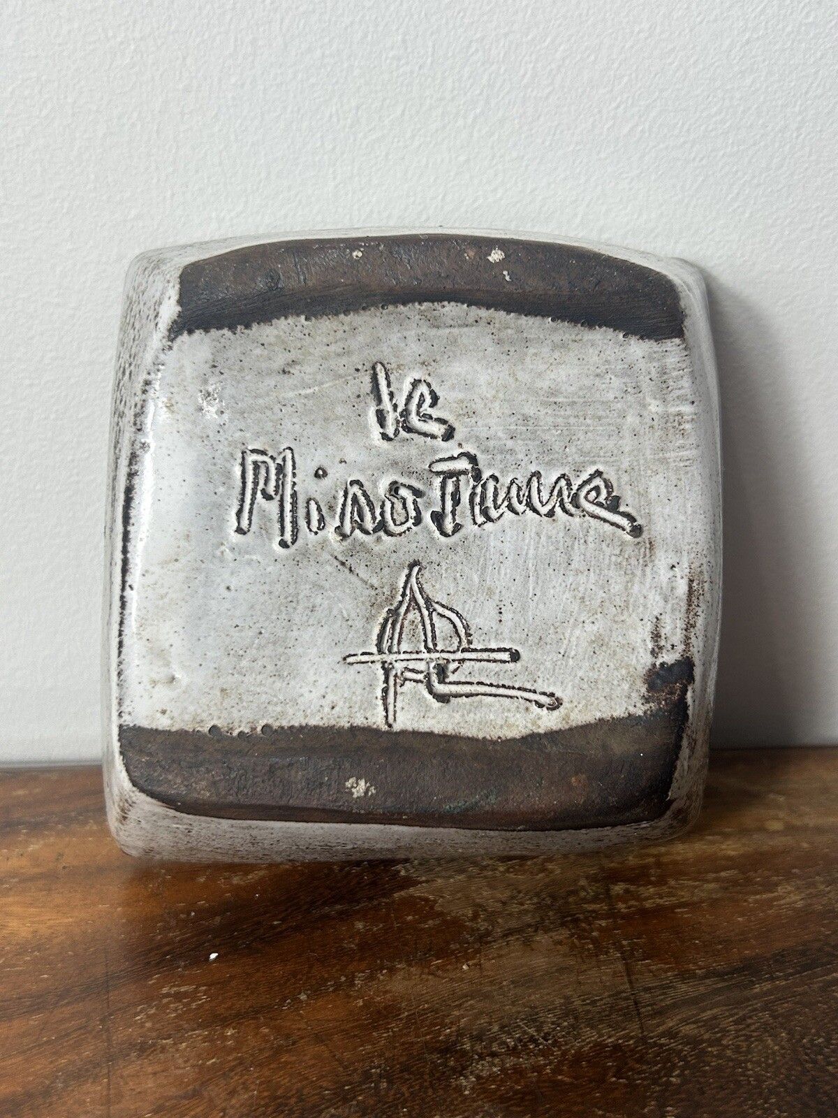 Paul Quéré Le Minotaure Vallauris Tray Vide Poche Ceramic France Art Deco photo for sale