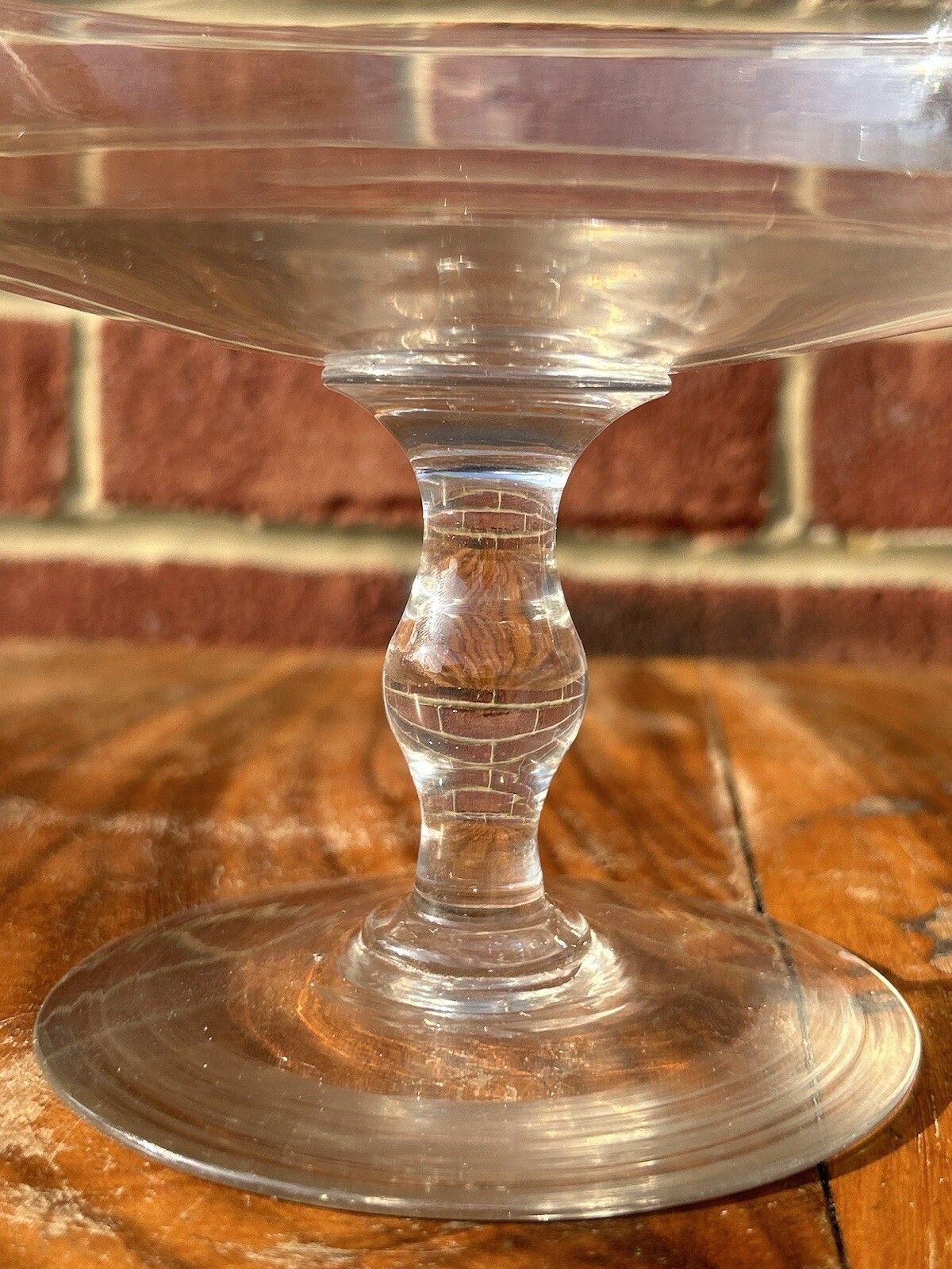Glass Pedestal Bowl Comport Tazza Rough Pontil Georgian / Victorian Handblown photo furniture