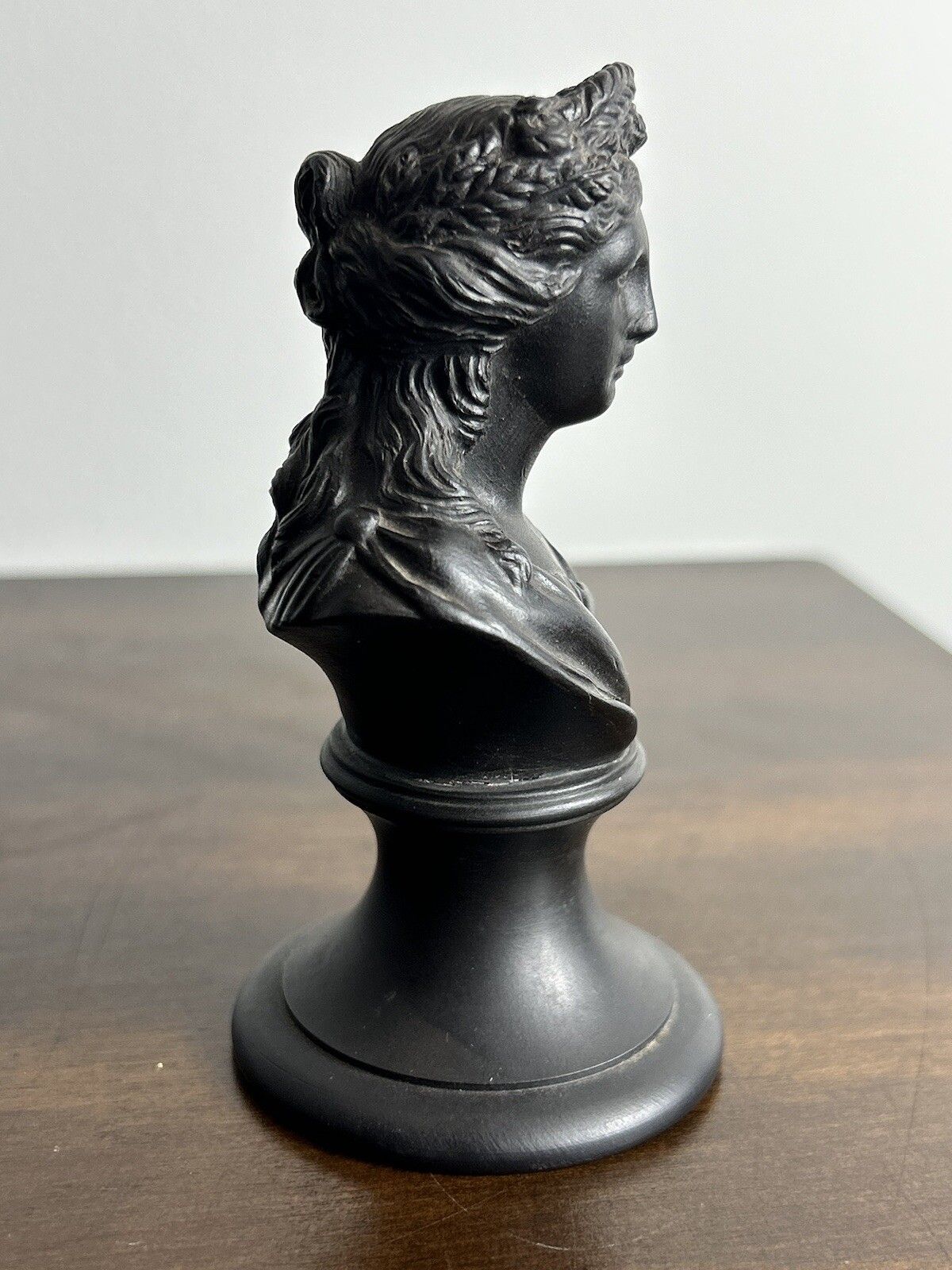 Wedgwood Black Basalt Bust Early Minature Zingara photo Art