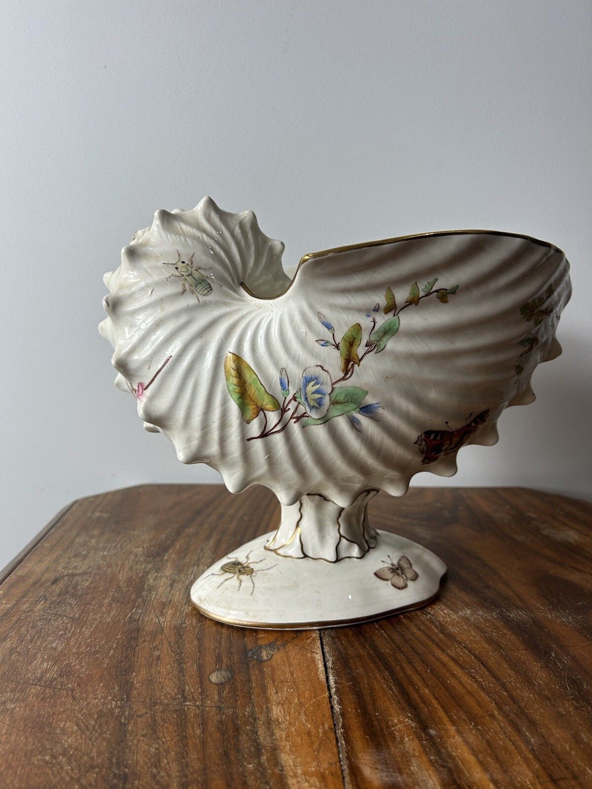 Wedgwood Nautilius Shell Tureen Centerpiece Compote Butterfly 19th C Porcelain photo furniture