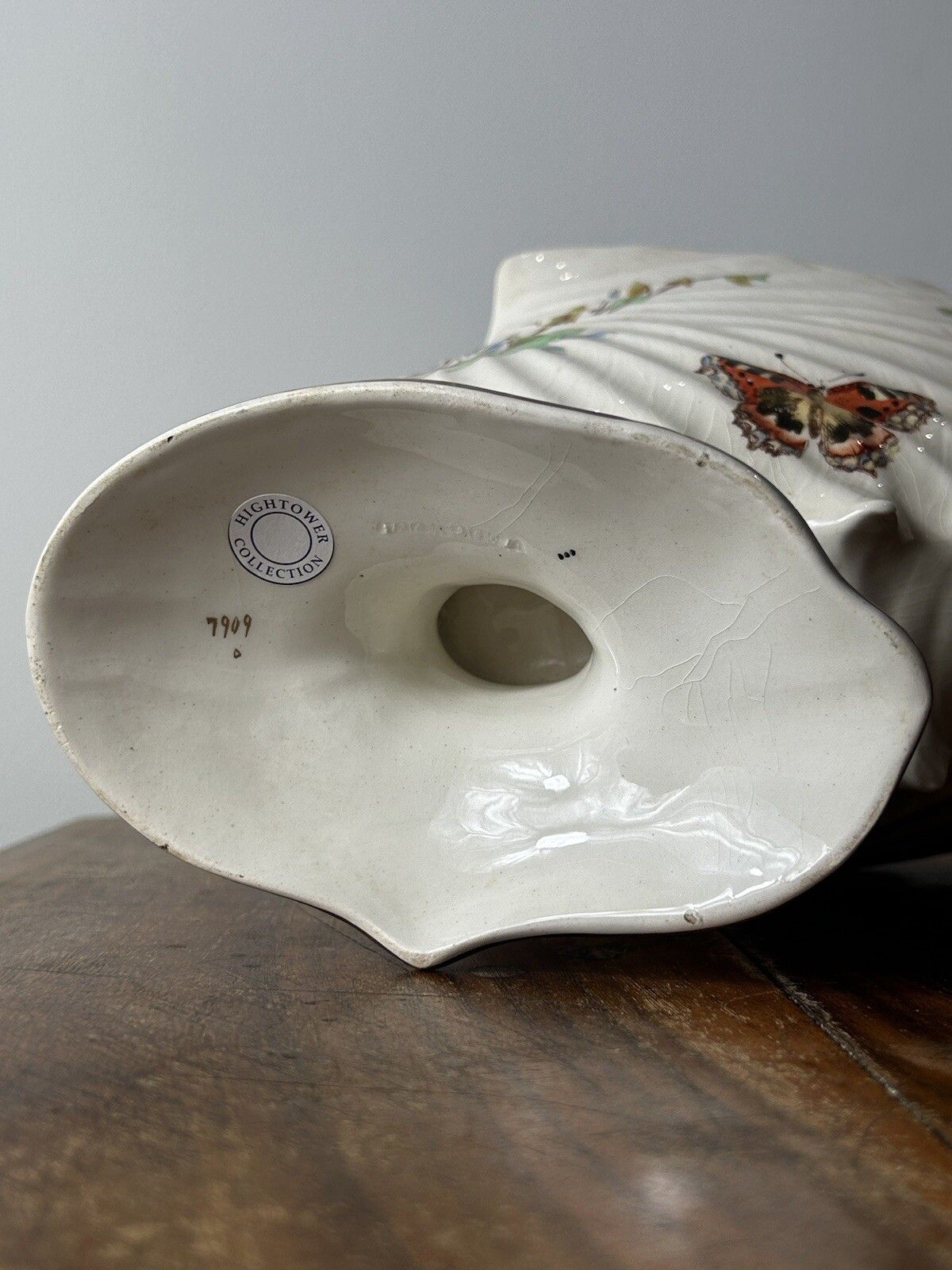Wedgwood Nautilius Shell Tureen Centerpiece Compote Butterfly 19th C Porcelain photo buy