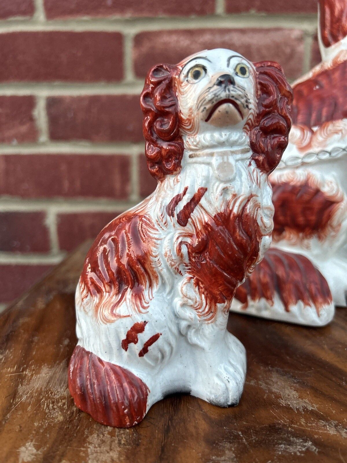 Staffordshire Dog Garniture Set 3 Red Spaniel photo furniture