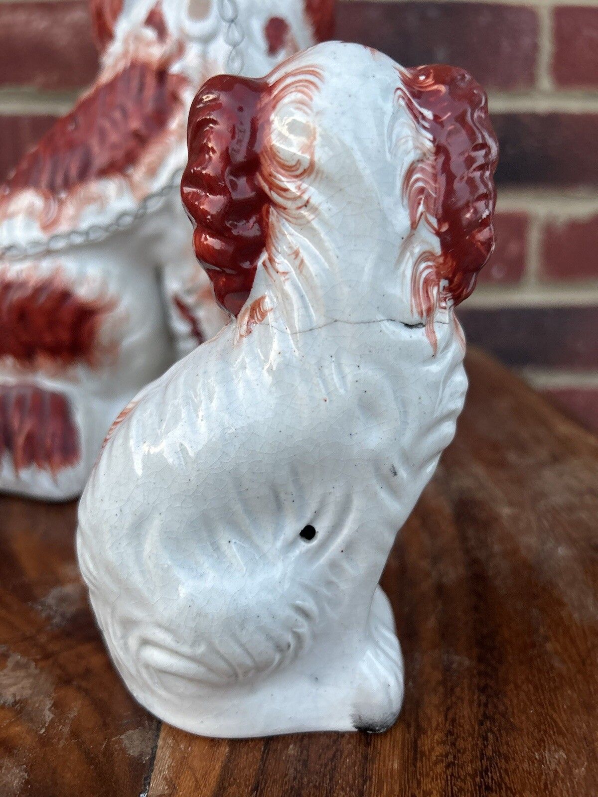 Staffordshire Dog Garniture Set 3 Red Spaniel photo 99.0