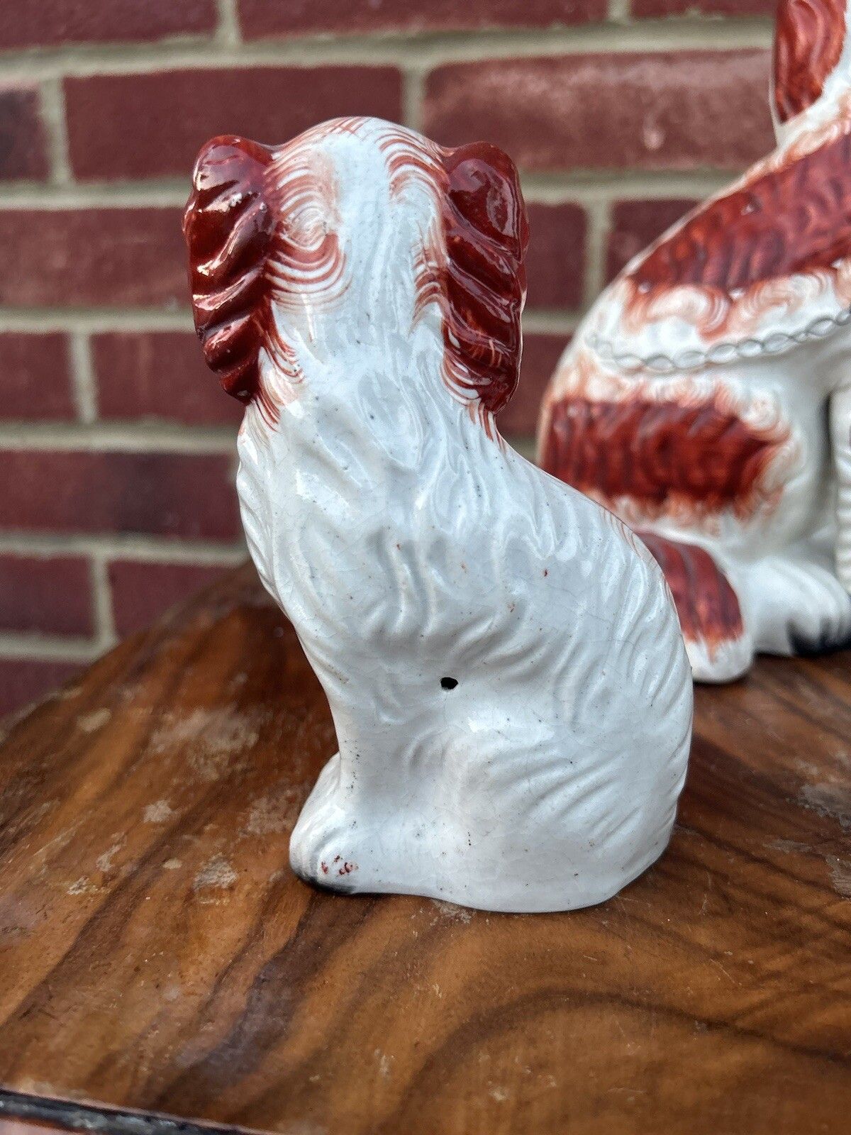 Staffordshire Dog Garniture Set 3 Red Spaniel photo vinterior