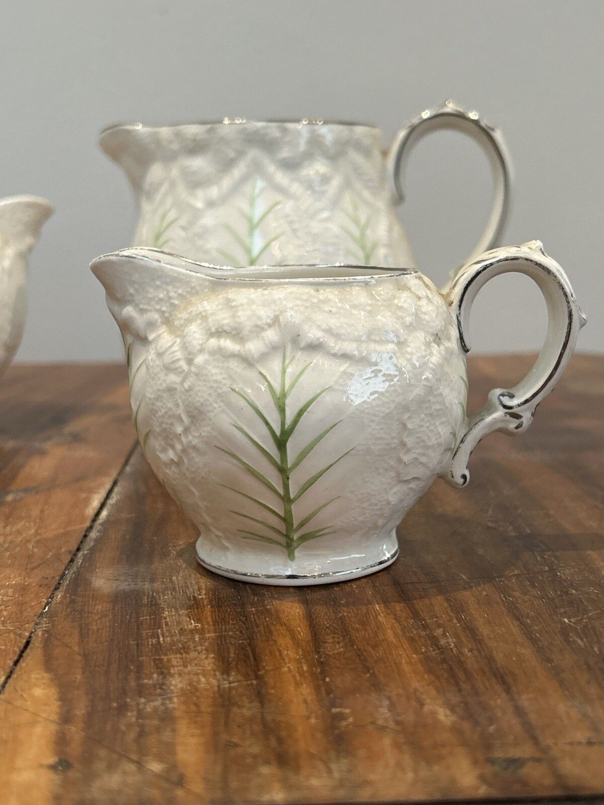 Wedgwood Porcelain Cabbage Cauliflower Jug Trio Tea Set photo Home Decor