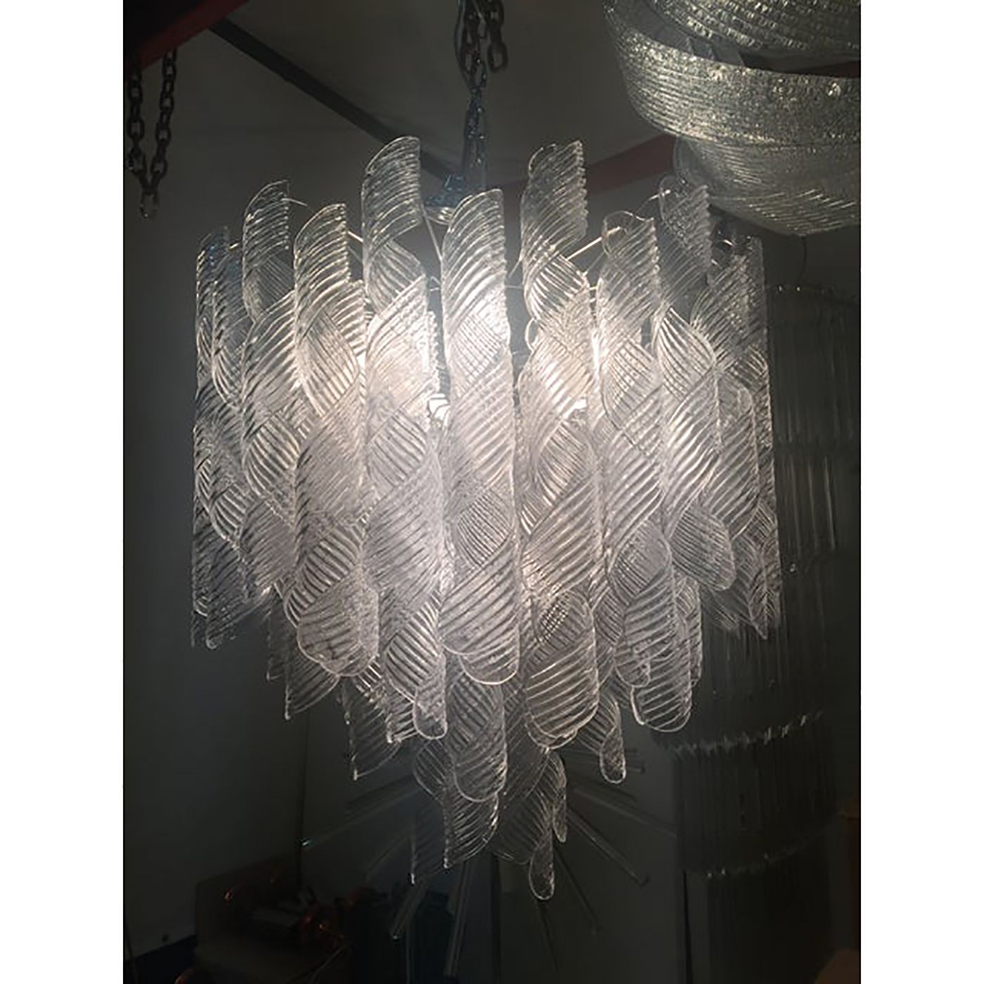 Murano Glass Sputnik Chandelier With Swirling Italian Glass photo 12800.0