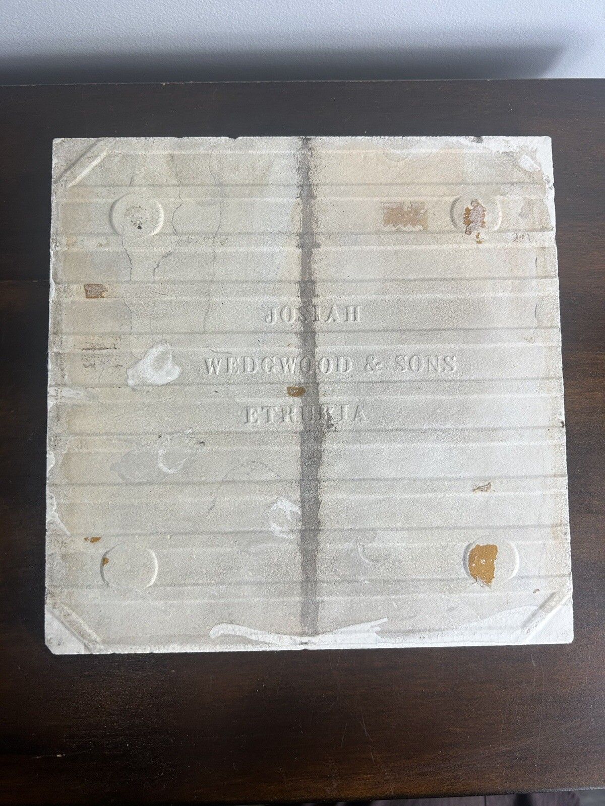 Antique Josiah Wedgwood Seasons Tile December Large 8” photo furniture