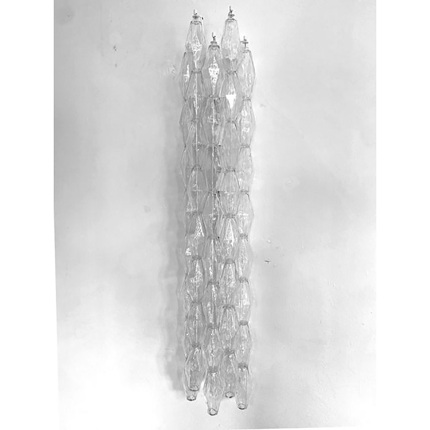 Set Of Two Contemporary Shenographic "Poliedro" Murano Glass Wall Sconces photo buy